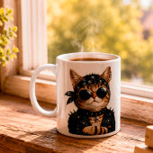 Rock On! – Personalized Rock Cat Kaffeetasse