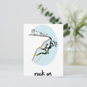 "Rock On!" Postkarte (Stehend Vorderseite)