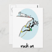 "Rock On!" Postkarte (Vorne/Hinten)