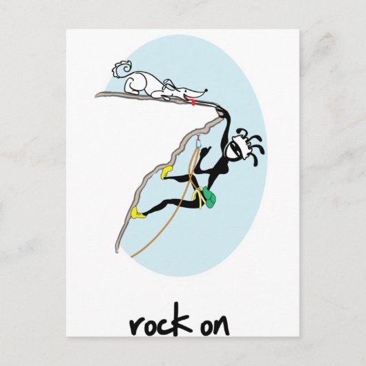 "Rock On!" Postkarte (Vorderseite)