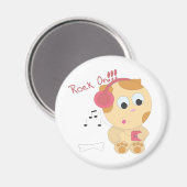 Rock on Pup Magnet (Vorderseite/Rückseite)