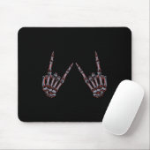Rock on Rock and Roll Skeleton Hands - für Konzert Mousepad (Mit Mouse)