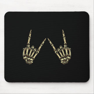 Rock on Rock and Roll Skeleton Hands - für Konzert Mousepad