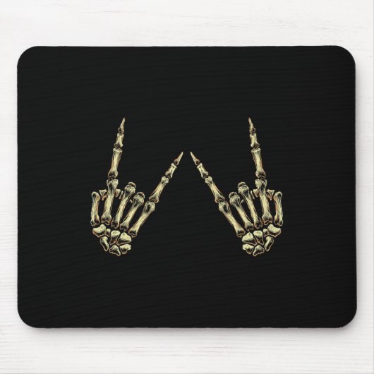 Rock on Rock and Roll Skeleton Hands - für Konzert Mousepad (Vorne)