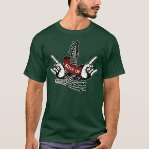 Rock On Rock Hands Gitarre Rockstar Music T-Shirt