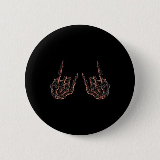 Rock On Rock Star Buddy Konzert - Halloween Skelet Button (Vorderseite)