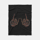 Rock On Rock Star Buddy Konzert - Halloween Skelet Fleecedecke (Vorderseite)