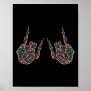 Rock On Rock Star Buddy Konzert - Halloween Skelet Poster