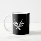 Rock On Rock Star Konzert Buddy Skeleton Hands Hal Kaffeetasse (Links)