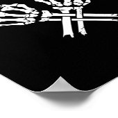 Rock On Rock Star Konzert Buddy Skeleton Hands Hal Poster (Ecke)