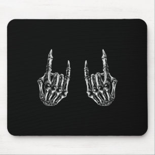 Rock On Rock Star Skeleton Hands - Konzert Bynd Gr Mousepad