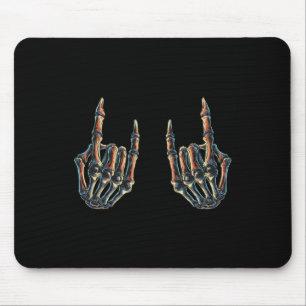 Rock On Rock Star Skeleton Hands - Konzert Bynd Gr Mousepad