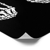 Rock On Rock Star Skeleton Hands Rocker Funny Hall Poster (Ecke)