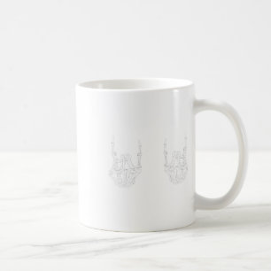 Rock On Rock Star Skeleton Hands Rocker Spaß Hallo Kaffeetasse