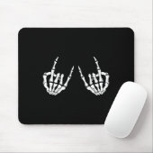 Rock On Rock Star Skeleton Hands Rocker Spooky Hal Mousepad (Mit Mouse)
