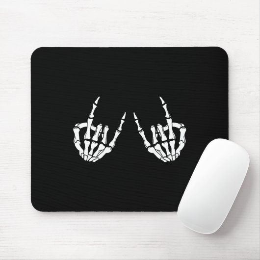 Rock On Rock Star Skeleton Hands Rocker Spooky Hal Mousepad (Mit Mouse)