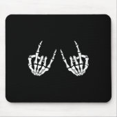 Rock On Rock Star Skeleton Hands Rocker Spooky Hal Mousepad (Vorne)