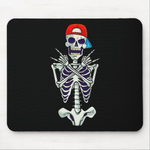 Rock on Rocker Skeleton Hands Kostüm Funny Hallow Mousepad