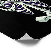 Rock on Rocker Skeleton Hands Kostüm Funny Hallow Poster (Ecke)