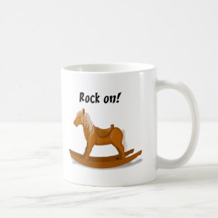 Rock on Rocking Horse Niedlich Kids Cartoon Art Kaffeetasse