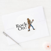 Rock On Runder Aufkleber (Umschlag)