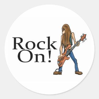 Rock On Runder Aufkleber