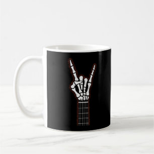 Rock on Skeleton Hand Gitarrengeschenke Kaffeetasse