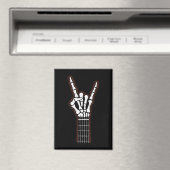 Rock on Skeleton Hand Gitarrengeschenke Magnet (In Situ (Geschirrspüler))
