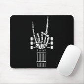 Rock On Skeleton Hand Guitar Guitarist Funny Music Mousepad (Mit Mouse)