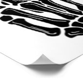 Rock on Skeleton Hand Halloween Poster (Ecke)