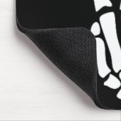 Rock on Skeleton Hand Sign - Minimalistisches Hall Mousepad (Ecke)
