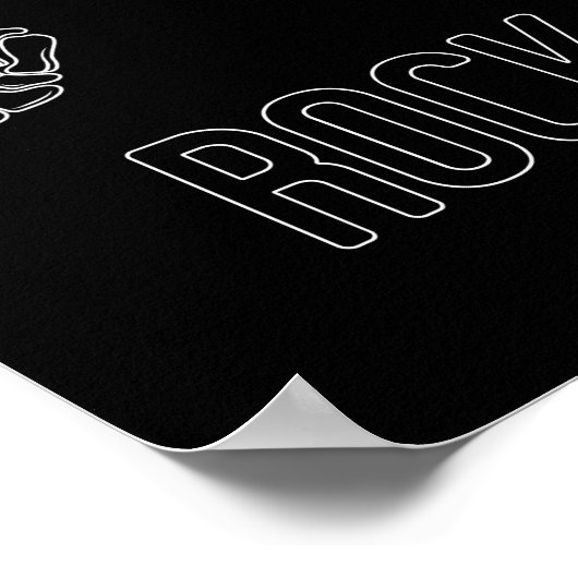 Rock on Skeleton Hands Poster (Ecke)