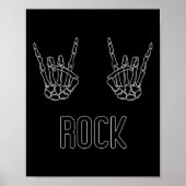 Rock on Skeleton Hands Poster (Vorne)