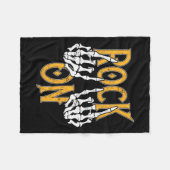 Rock on Skeleton Hands Rock and Roll Metal Konzert Fleecedecke (Vorderseite (Horizontal))