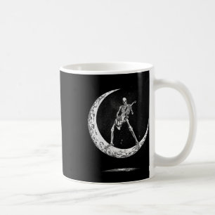 Rock on Skeleton Moon Rock und Roll Funny Hallowee Kaffeetasse