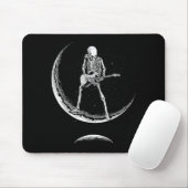 Rock On Skeleton Moon Shirt - Funny Halloween Rock Mousepad (Mit Mouse)
