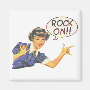 Rock On Vintag Magnet