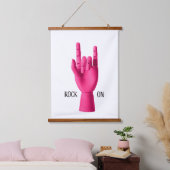Rock On. Wandteppich mit Holzrahmen (Schlafzimmer)