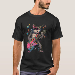 Rock Opossum Gitarre spielen - Funny Guitar Opossu T-Shirt