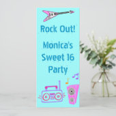 Rock-out-Einladung Einladung (Stehend Vorderseite)