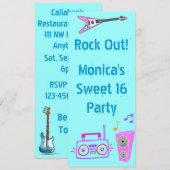 Rock-out-Einladung Einladung (Vorne/Hinten)