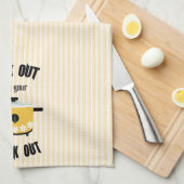 Rock Out mit Crock Out Yellow Geschirrtuch (Viertel Falte)