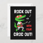 Rock out mit deinem Croc Postkarte (Vorne/Hinten)