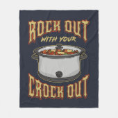 Rock out mit deiner Crock-Out-Neuheit Fleecedecke (Vorderseite)