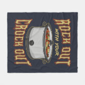 Rock out mit deiner Crock-Out-Neuheit Fleecedecke (Vorderseite (Horizontal))