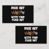 Rock out mit der Flock Out Funny Chicken 210 Visitenkarte (Vorne/Hinten)