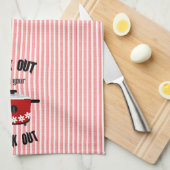 Rock Out mit Ihrem Crock Out Red Strip Geschirrtuch (Viertel Falte)