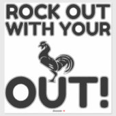 Rock Out Rooster Aufkleber (Blatt)