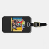 Rock Out with the Groove Gorilla – Retro Music Lov Gepäckanhänger (Vorderseite horizontal)