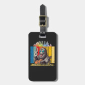 Rock Out with the Groove Gorilla – Retro Music Lov Gepäckanhänger (Vorderseite vertikal)